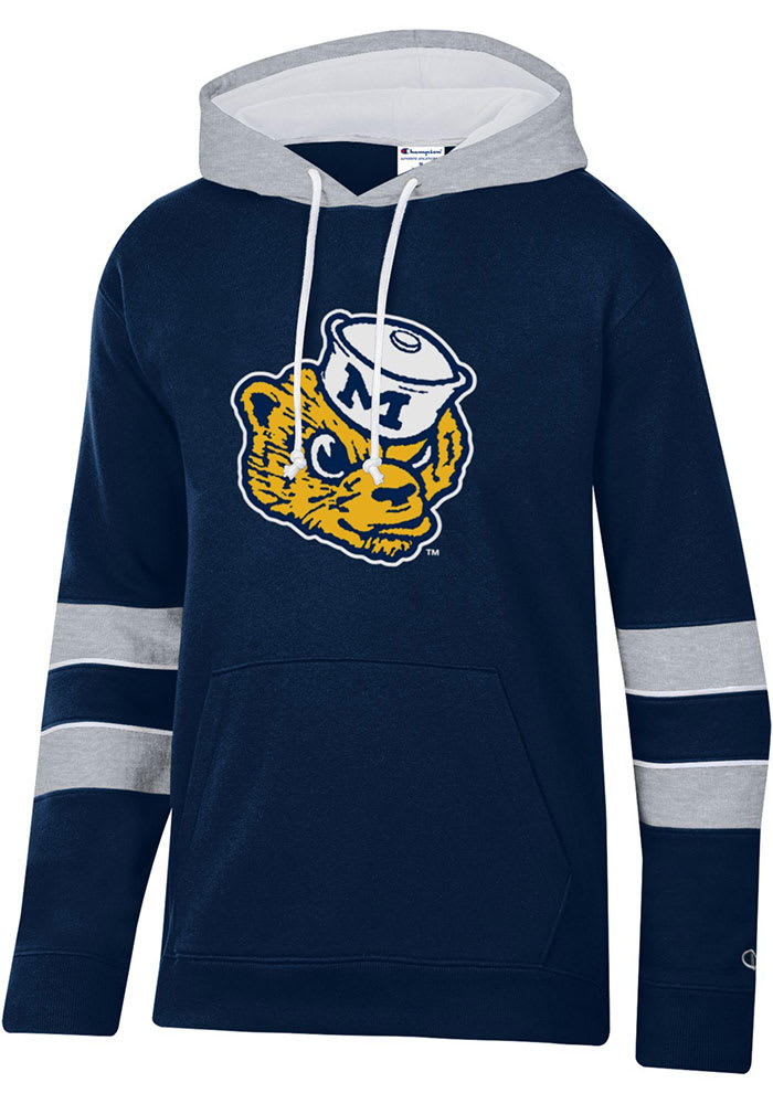 Champion Mens BLUE Michigan Wolverines Super Fan