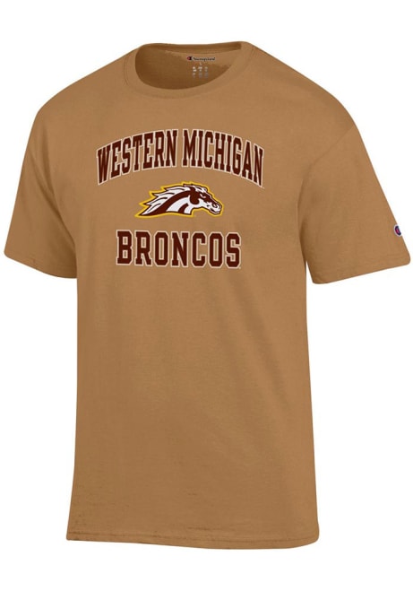 Western Michigan Broncos Brown Champion Core No 1 Short Sleeve T Shirt