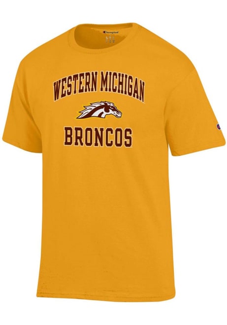 Western Michigan Broncos Gold Champion Core No 1 Short Sleeve T Shirt