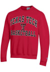 Main image for Champion Texas Tech Red Raiders Mens Red Basketball Number 1 Long Sleeve Crew Sweatshirt