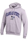 Main image for Mens K-State Wildcats Lavender Champion Powerblend Arch Mascot Willie Hooded Sweatshirt