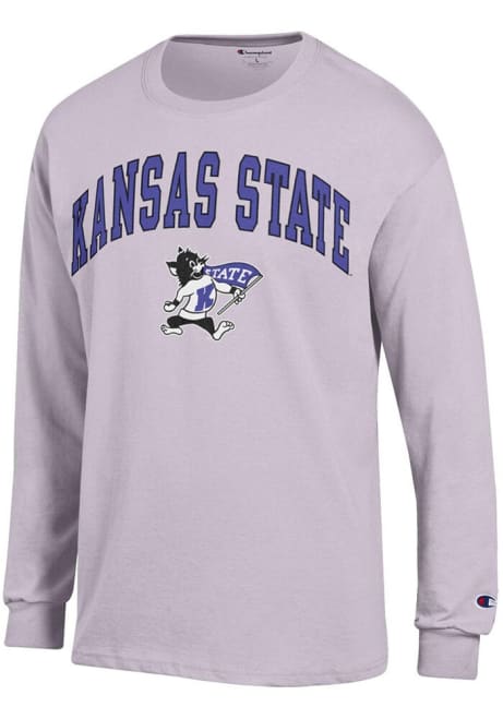 Mens K-State Wildcats Lavender Champion Arch Mascot Willie Tee