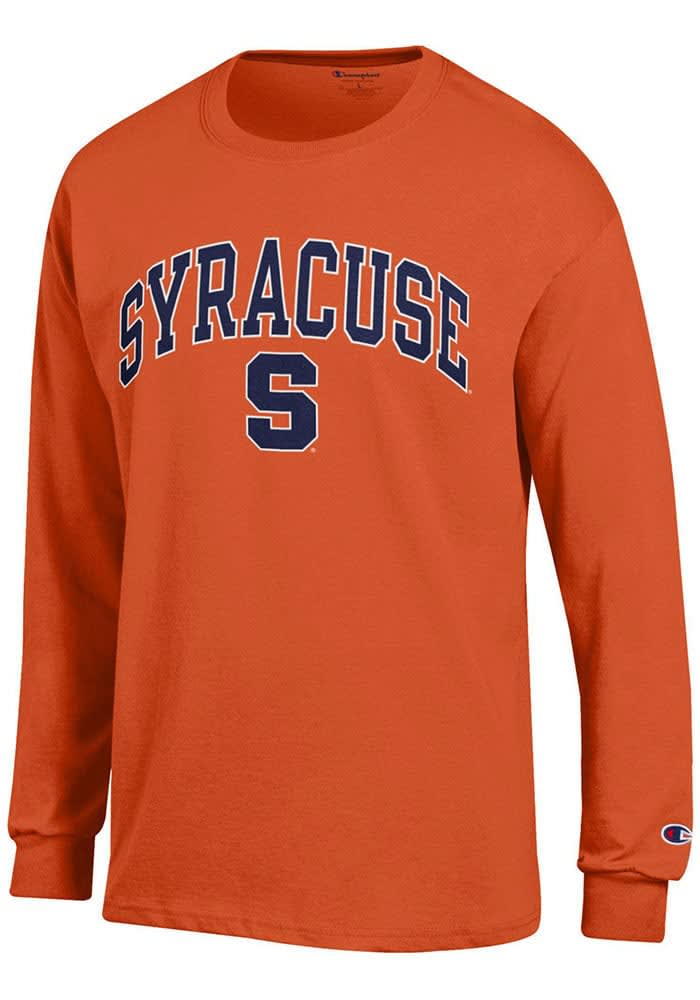 Champion Syracuse Orange Orange Arch Mascot Long Sleeve T Shirt Orange 100 Cotton Size XL Rally House