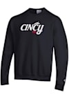 Main image for Mens Cincinnati Bearcats Black Champion Cincy Wordmark Crew Sweatshirt