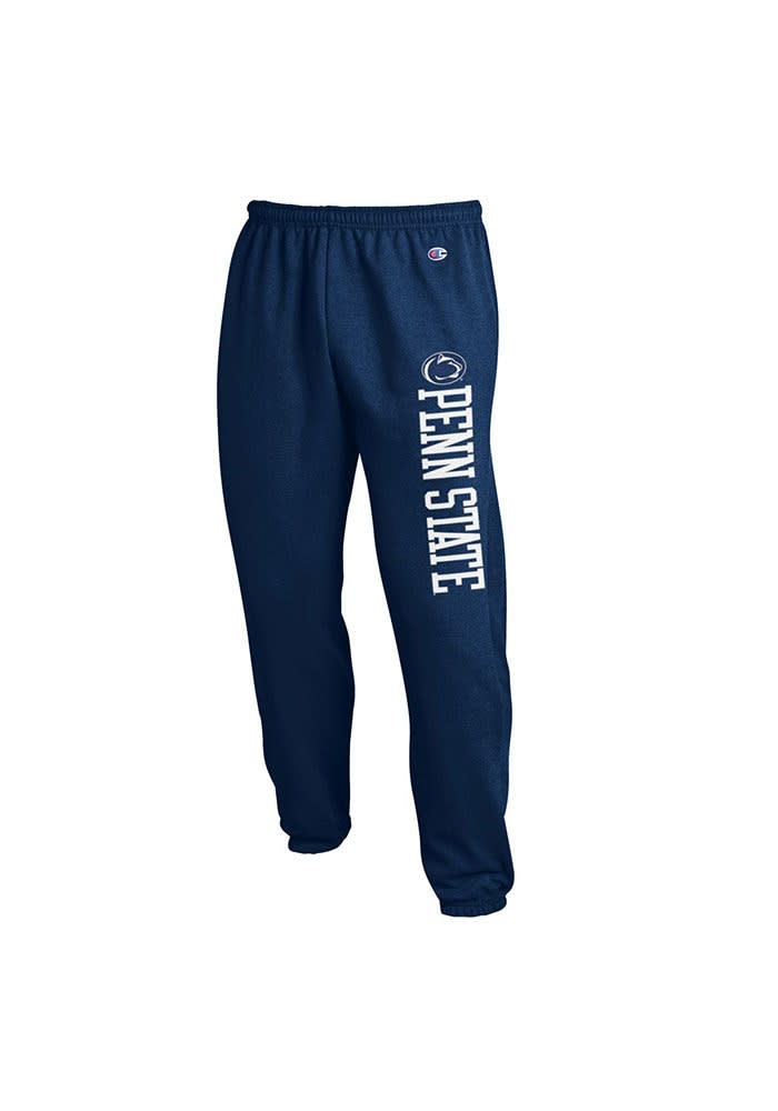 Mens Penn State Nittany Lions Navy Blue Champion Open Bottom Sweatpants