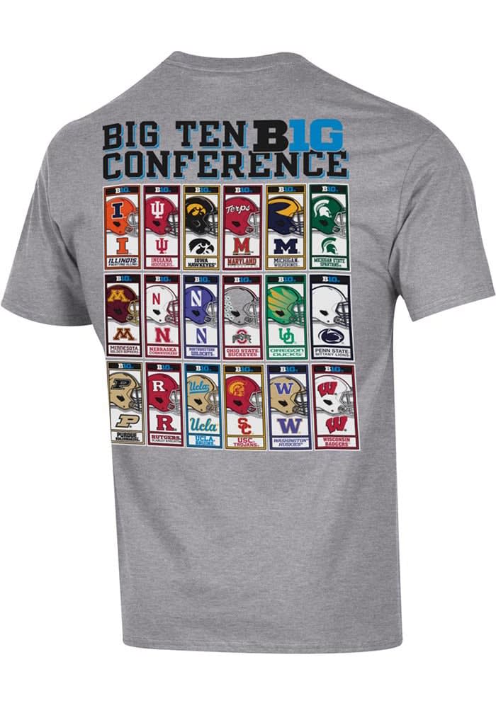Champion GREY Big Ten Big Ten All Team Helmet Short Sleeve T