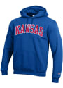 Kansas Jayhawks Champion Arch Hooded Sweatshirt - Blue