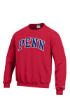 Main image for Champion Pennsylvania Quakers Mens Red Arch Long Sleeve Crew Sweatshirt