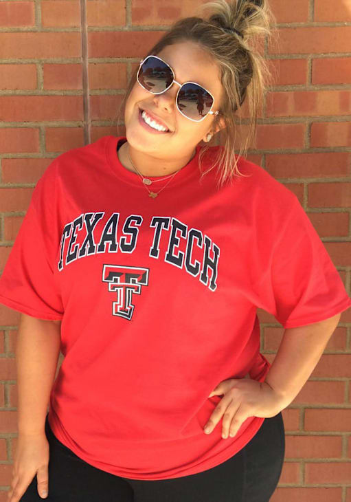Champion Texas Tech Red Raiders Red Arch Mascot Short Sleeve T Shirt