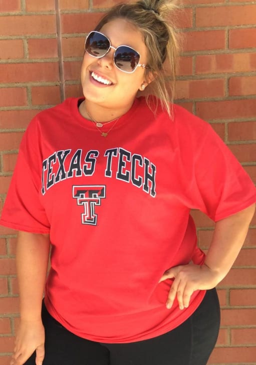 Champion Texas Tech Red Raiders Red Arch Mascot Short Sleeve T Shirt