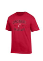 Cincinnati Bearcats Champion Distressed Printed Graphic T Shirt - Red