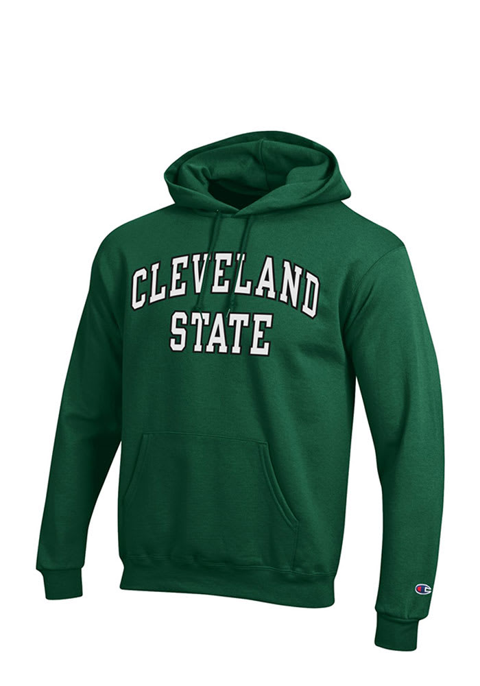 Champion Cleveland State Vikings Mens Green Fleece Long Sleeve Hoodie