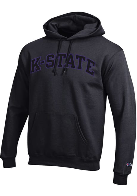 Mens K-State Wildcats Black Champion Arch Hooded Sweatshirt