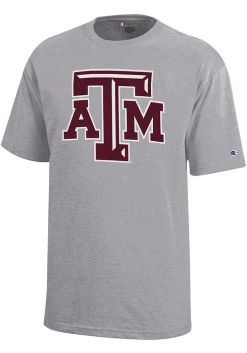 Texas A&M Aggies Youth Grey Logo Short Sleeve Tee