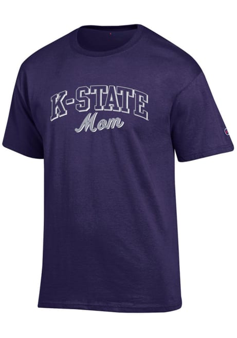 K-State Wildcats Purple Champion Mom Script Short Sleeve T-Shirt