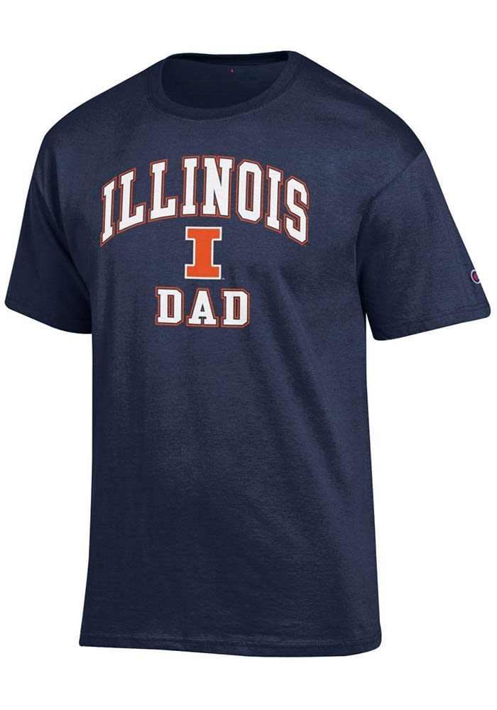 Champion NAVY Illinois Fighting Illini Dad Short Sleeve T