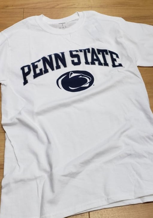 Champion Penn State Nittany Lions White Arch Mascot Short Sleeve T Shirt