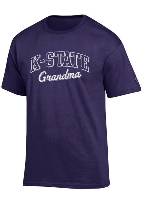 K-State Wildcats Purple Champion Grandma Short Sleeve T-Shirt
