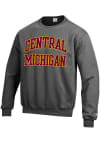 Main image for Champion Central Michigan Chippewas Mens Charcoal Arch Long Sleeve Crew Sweatshirt