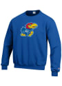 Kansas Jayhawks Champion Big Logo Crew Sweatshirt - Blue