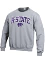 K-State Wildcats Champion Arch Mascot Crew Sweatshirt - Grey
