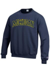Main image for Champion Michigan Wolverines Mens Navy Blue Arch Long Sleeve Crew Sweatshirt