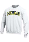Main image for Champion Michigan Wolverines Mens White Arch Long Sleeve Crew Sweatshirt