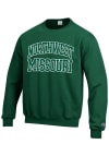 Main image for Champion Northwest Missouri State Bearcats Mens Green Arch Long Sleeve Crew Sweatshirt
