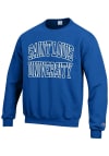 Main image for Champion Saint Louis Billikens Mens Blue Arch Mascot Long Sleeve Crew Sweatshirt