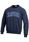 Main image for Champion Xavier Musketeers Mens Navy Blue Arch Long Sleeve Crew Sweatshirt
