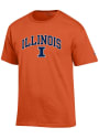 Illinois Fighting Illini Champion Arch Mascot T Shirt - Orange