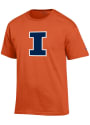 Illinois Fighting Illini Champion Primary Logo T Shirt - Orange