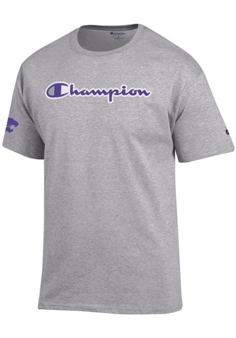 K-State Wildcats Grey Champion Co Branded Short Sleeve T Shirt