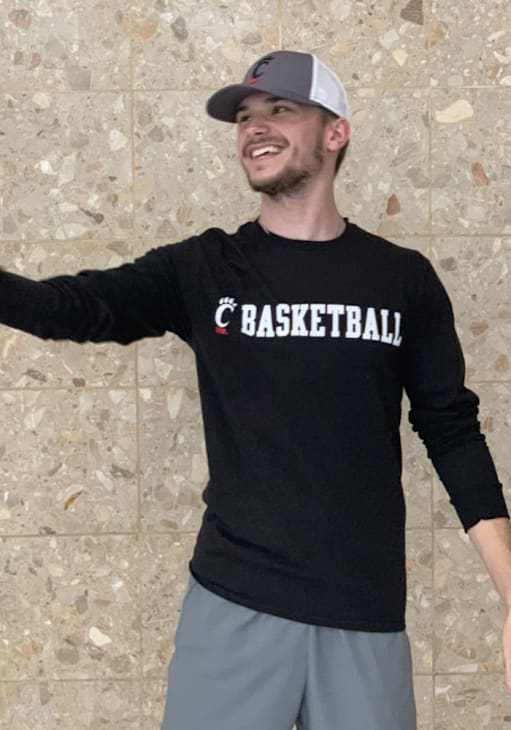 Champion Cincinnati Bearcats Basketball Long Sleeve T Shirt BLACK