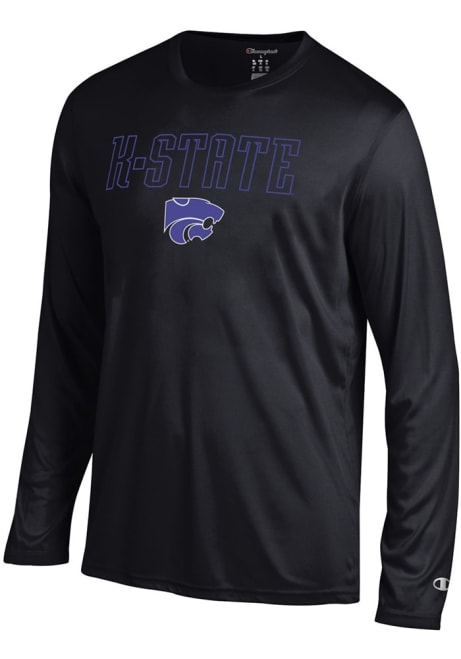 Mens K-State Wildcats Black Champion Athletic Long Sleeve T-Shirt