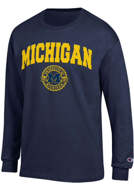 Champion Wolverines Official Seal Long Sleeve T Shirt
