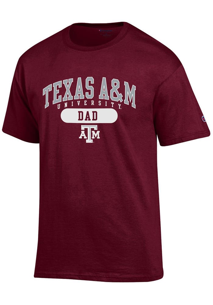 Champion Texas Au0026M Aggies Maroon Dad Short Sleeve T Shirt