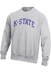 Main image for Mens K-State Wildcats Grey Champion Reverse Weave Wordmark Crew Sweatshirt
