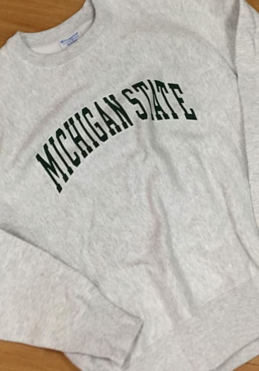 Champion Michigan State Spartans Mens Reverse Weave Crew  