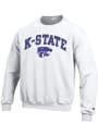 K-State Wildcats Champion Arch Mascot Crew Sweatshirt - White