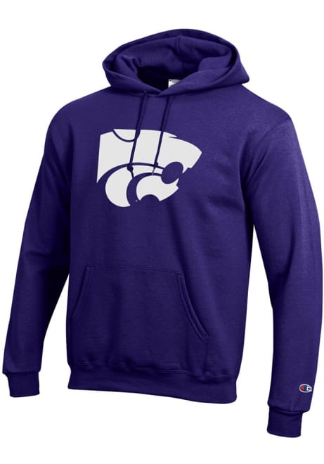 Mens K-State Wildcats Purple Champion Big Logo Hooded Sweatshirt