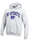 Main image for Mens K-State Wildcats White Champion Arch Mascot Hooded Sweatshirt