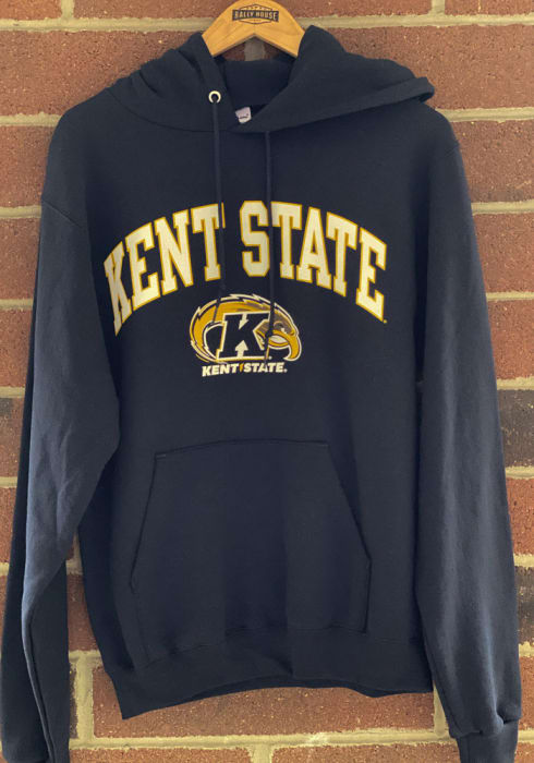 Champion Kent State Golden Flashes Arch Mascot Hoodie - Navy Blue