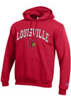 Main image for Champion Louisville Cardinals Mens Red Arch Mascot Long Sleeve Hoodie