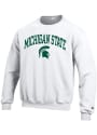 Michigan State Spartans Champion Arch Mascot Crew Sweatshirt - White
