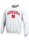 Main image for Champion Nebraska Cornhuskers Mens White Arch Mascot Long Sleeve Crew Sweatshirt