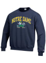 Notre Dame Fighting Irish Champion Arch Mascot Crew Sweatshirt - Navy Blue