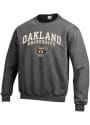 Oakland University Golden Grizzlies Champion Arch Mascot Crew Sweatshirt - Grey