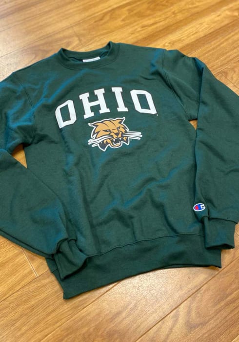 Champion Ohio Bobcats Arch Mascot Sweatshirt - Green