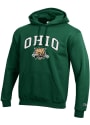 Ohio Bobcats Champion Arch Mascot Hooded Sweatshirt - Green
